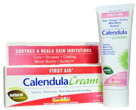 Calendula Cream, First Aid, 2.5 oz (70 g) by Boiron, 美容，面部護理，曬傷防曬，金盞花，健康，傷害燒傷 HK 香港