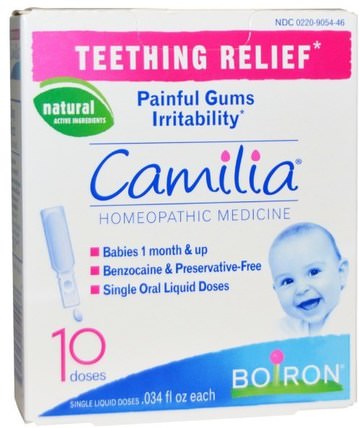 Camilia, Teething Relief, 10 Doses.034 fl oz Each by Boiron, 兒童健康，寶寶出牙，兒童 HK 香港