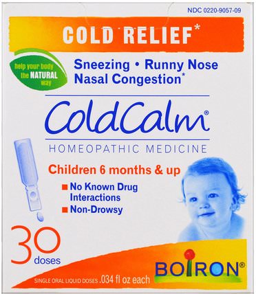 ColdCalm, 30 Oral Liquid Doses.034 fl oz Each by Boiron, 補品，順勢療法，感冒和流感病毒 HK 香港