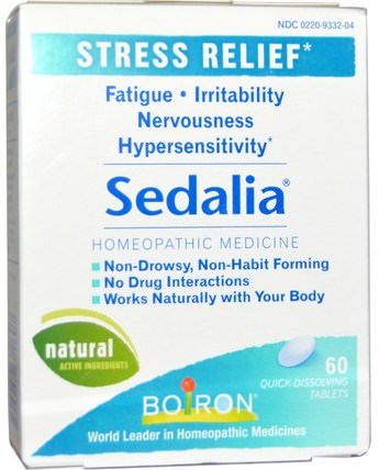 Sedalia, Stress Relief, 60 Quick-Dissolving Tablets by Boiron, 補品，順勢療法，過敏，順勢療法抗壓力和睡眠 HK 香港