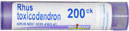 Single Remedies, Rhus Toxicodendron, 200CK, Approx 80 Pellets by Boiron, 疼痛，外傷 HK 香港