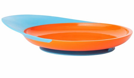 Catch Plate, Toddler Plate with Spill Catcher, 9 + Months, Orange/Blue, 1 Plate by Boon, 兒童健康，兒童食品，廚具，杯碟碗 HK 香港