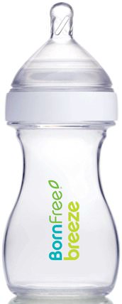 Breeze, Baby Bottle, Slow Flow, 0m+, 1 Bottle, 5 oz (147 ml) by Born Free, 兒童健康，嬰兒餵養，嬰兒奶瓶，兒童食品 HK 香港