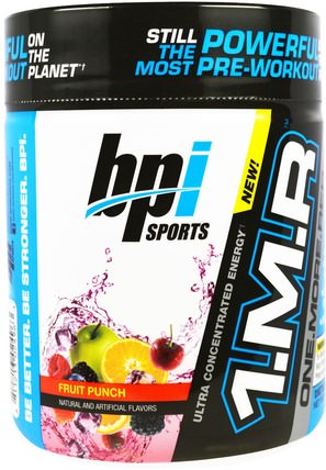 1.M.R., One. More. Rep, Pre-Workout Powder, Fruit Punch, 8.5 oz (240 g) by BPI Sports, 運動，鍛煉 HK 香港