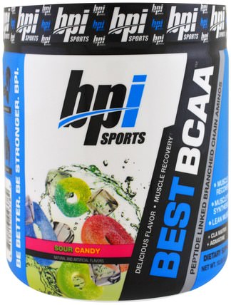 Best BCAA, Sour Candy, 10.58 oz (300 g) by BPI Sports, 補充劑，氨基酸，bcaa（支鏈氨基酸），運動，肌肉 HK 香港