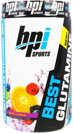 Best Glutamine, Berry Citrus, 14.1 oz (400 g) by BPI Sports, 補充劑，氨基酸，l谷氨酰胺 HK 香港
