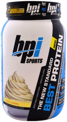 Best Protein, Advanced 100% Protein Formula, Vanilla Swirl, 2.0 lbs (896 g) by BPI Sports, 運動，補品，乳清蛋白 HK 香港