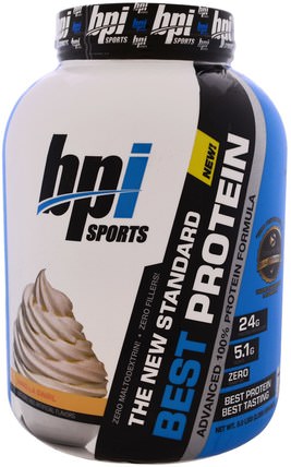 Best Protein, Advanced 100% Protein Formula, Vanilla Swirl, 5.0 lbs (2.288 g) by BPI Sports, 運動，補品，乳清蛋白 HK 香港