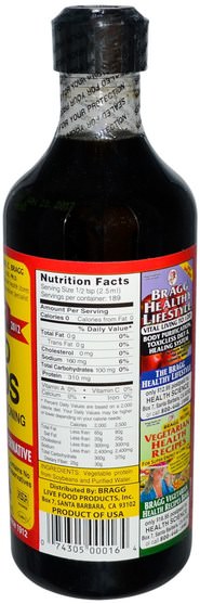 布拉格液體氨基酸 - Bragg, Liquid Aminos, Natural Soy Sauce Alternative, 16 fl oz (473 ml)