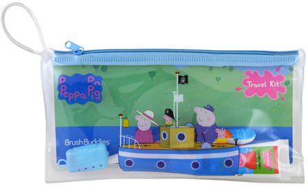 Peppa Pig, Toothbrushing Travel Kit, 3 Piece Kit by Brush Buddies, 兒童健康，嬰兒口腔護理 HK 香港