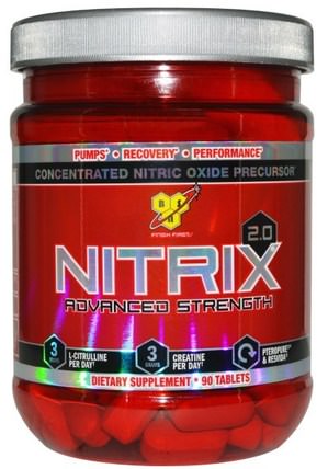Nitrix 2.0, Concentrated Nitric Oxide Precursor, 90 Tablets by BSN, 運動，鍛煉，運動 HK 香港