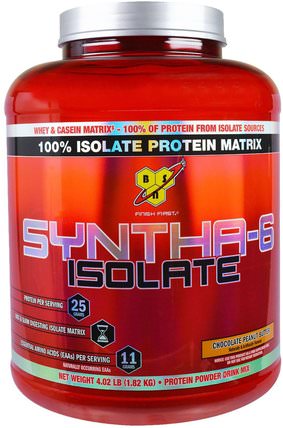 Syntha-6 Isolate, Protein Powder Drink Mix, Chocolate Peanut Butter, 4.02 lb (1.82 kg) by BSN, 健康 HK 香港