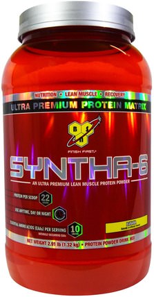 Syntha-6, Lean Muscle Protein Powder Drink Mix, Banana, 2.91 lbs (1.32 kg) by BSN, 補品，蛋白質，肌肉 HK 香港