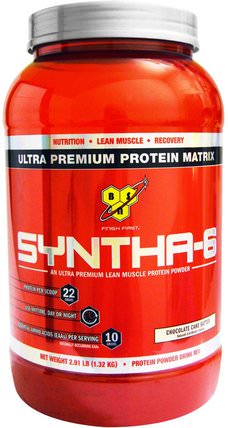 Syntha-6, Protein Powder Drink Mix, Chocolate Cake Batter, 2.91 lbs (1.32 kg) by BSN, 運動，運動，蛋白質 HK 香港