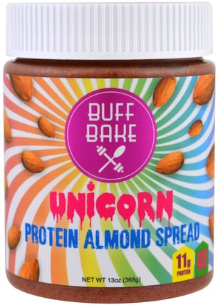 Unicorn Protein Almond Spread, 13 oz (368 g) by Buff Bake, 食物，果醬蔓延 HK 香港