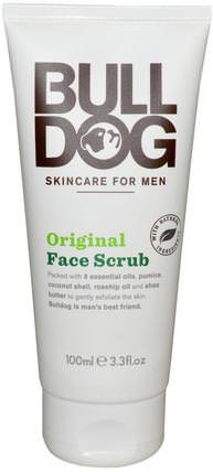 Face Scrub, Original, 3.3 fl oz (100 ml) by Bulldog Skincare For Men, 美容，男士護膚，面部去角質 HK 香港