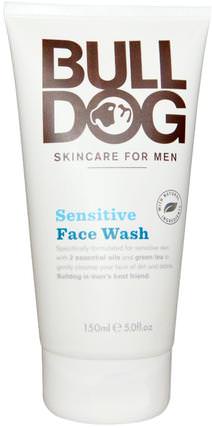 Sensitive Face Wash, 5.0 fl oz (150 ml) by Bulldog Skincare For Men, 美容，男士護膚，面部護理，潔面乳 HK 香港