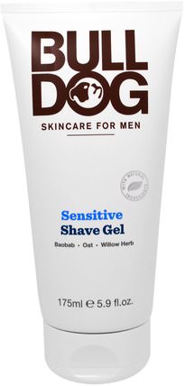 Sensitive Shave Gel, 5.9 fl oz (175 ml) by Bulldog Skincare For Men, 美容，男士護膚，剃須膏 HK 香港