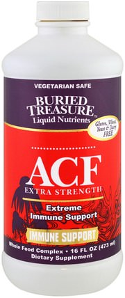ACF Extra Strength, Extreme Immune Support, 16 fl oz (473 ml) by Buried Treasure, 健康，感冒和病毒，免疫系統 HK 香港