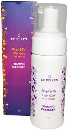 Foaming Cleanser, Royal Jelly Skin Care, with Honey, 4 oz by C.C. Pollen, 美容，面部護理，洗面奶 HK 香港