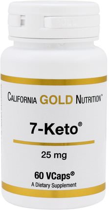 CGN, 7-Keto, 25 mg, 60 VCaps by California Gold Nutrition, 補充劑，7-keto，dhea HK 香港