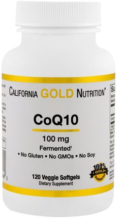 CGN, CoQ10, 100 mg, 120 Veggie Softgels by California Gold Nutrition, cgn coq10，補充劑，coq10 HK 香港