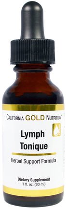 CGN, Lymph Tonique, 1 fl oz (30 ml) by California Gold Nutrition, 草藥，草藥 HK 香港