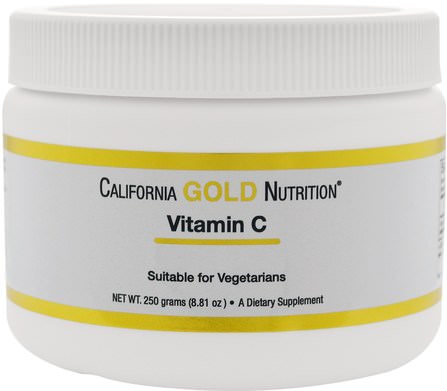 CGN, Vitamin C, 8.81 oz (250 g) by California Gold Nutrition, 維生素，維生素c，維生素C粉和晶體 HK 香港