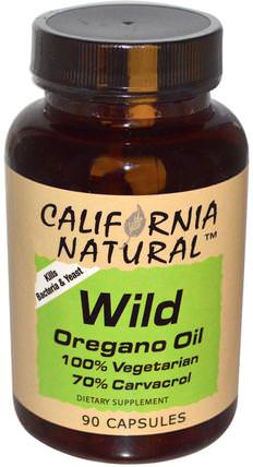 Wild Oregano Oil, 90 Capsules by California Natural, 補充劑，牛至油 HK 香港