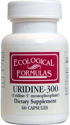Ecological Formulas, Uridine-300, 60 Capsules by Cardiovascular Research Ltd., 健康，注意力缺陷障礙，添加，adhd，腦 HK 香港