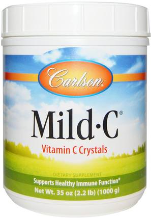 Mild-C, Vitamin C Crystals, 35 oz (1000 g) by Carlson Labs, 維生素，維生素C粉和水晶 HK 香港