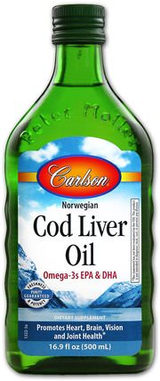 Norwegian Cod Liver Oil, Regular Unflavored, 16.9 fl oz (500 ml) by Carlson Labs, 補充劑，efa omega 3 6 9（epa dha），魚油，魚肝油液 HK 香港