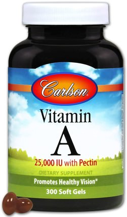Vitamin A, 25.000 IU, 300 Softgels by Carlson Labs, 維生素，維生素a HK 香港