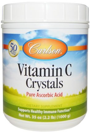 Vitamin C Crystals, 35 oz (1000 g) by Carlson Labs, 維生素，維生素C粉和水晶 HK 香港