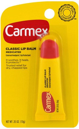 Lip Balm, Classic, Medicated.35 oz (10 g) by Carmex, 洗澡，美容，唇部護理，唇膏 HK 香港
