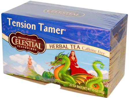 Herbal Tea, Tension Tamer, Caffeine Free, 20 Tea Bags, 1.5 oz (43 g) by Celestial Seasonings, 天體調味料 HK 香港
