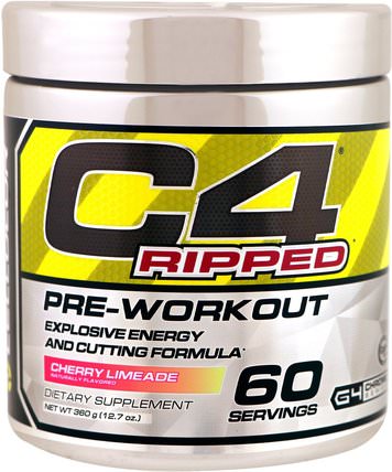 C4 Ripped, Pre-Workout, Cherry Limeade, 12.7 oz (360 g) by Cellucor, 健康，能量，運動 HK 香港