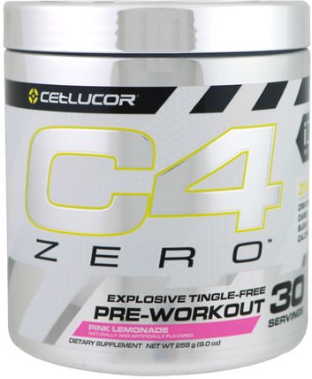 C4 Zero, Pre-Workout, Pink Lemonade, 9.0 oz (255 g) by Cellucor, 運動，鍛煉 HK 香港