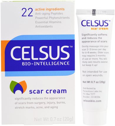 Scar Cream, 0.7 oz (20 g) by Celsus Bio-Intelligence, 健康，皮膚，妊娠紋疤痕 HK 香港