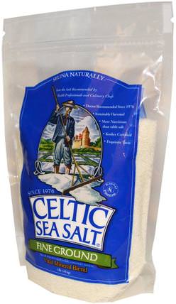 Fine Ground, Vital Mineral Blend, 1 lb (454 g) by Celtic Sea Salt, 食物，香料和調味料，鹽天然鹽 HK 香港