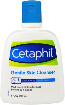 Gentle Skin Cleanser, 8 fl oz (237 ml) by Cetaphil, 洗澡，美容，沐浴露 HK 香港