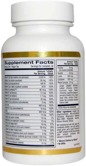 cgn每日vits＆mins - California Gold Nutrition, CGN, Daily Vitamins & Minerals with Biotin, 30 Veggie Caps