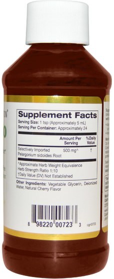 免疫系統，健康，免疫系統 - California Gold Nutrition, CGN, Umckaloabo, Alcohol Free, Cherry Flavor, 4 fl oz (118 ml)