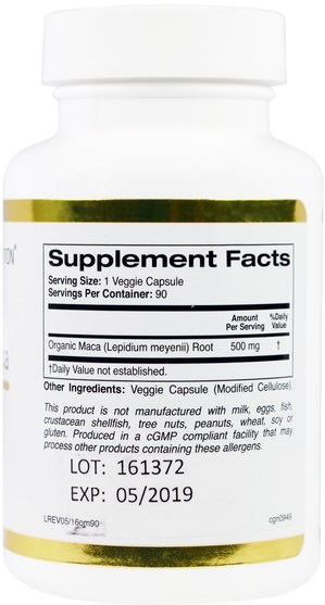cgn maca，補充劑，adaptogen - California Gold Nutrition, CGN, Peruvian Maca, 500 mg, 90 Veggie Caps