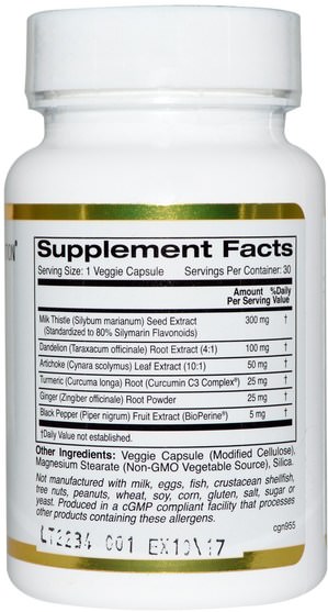 cgn奶薊，健康，奶薊（水飛薊素） - California Gold Nutrition, CGN, Silymarin, Milk Thistle Extract Complex, 300 mg, 30 Veggie Caps