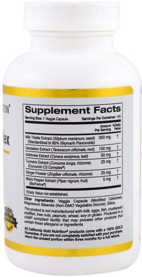 cgn奶薊，健康，奶薊（水飛薊素） - California Gold Nutrition, CGN, Silymarin Complex, Milk Thistle Extract Plus, 300 mg, 120 Veggie Caps