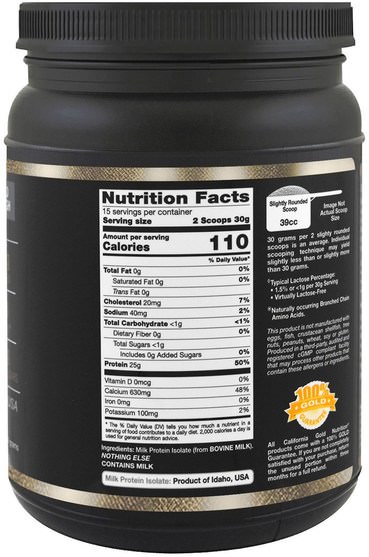cgn純運動，cgn蛋白質 - California Gold Nutrition, CGN, Milk Protein Isolate, Ultra-Low Lactose, Gluten Free, 16 oz (454 g)