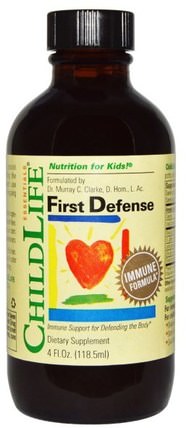 First Defense, 4 fl oz (118.5 ml) by ChildLife, 兒童健康，兒童草藥 HK 香港