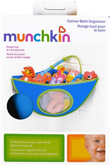 兒童健康，嬰兒，兒童，兒童玩具，沐浴玩具 - Munchkin, Corner Bath Organizer, 1 Piece