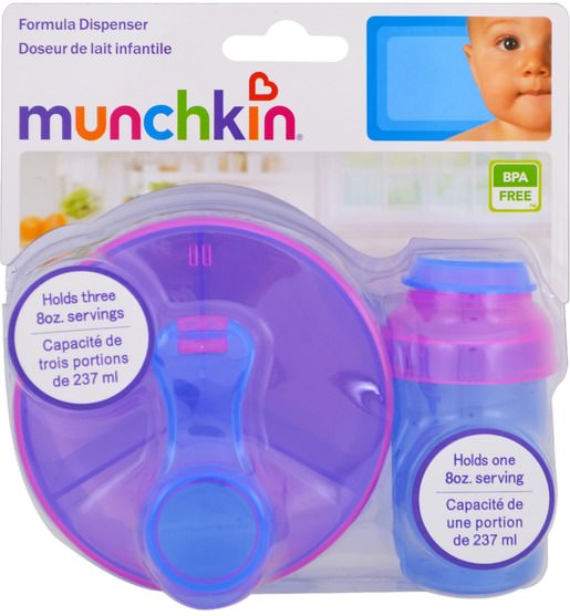 兒童健康，嬰兒，兒童，嬰兒旅行配件，兒童食品 - Munchkin, Powdered Formula Dispenser Combo Pack, 2 Pack